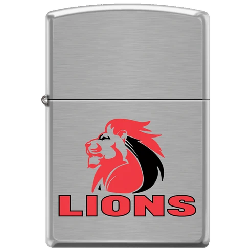 Zippo Lions - Brushed Chrome